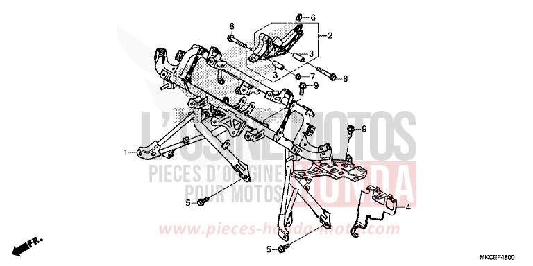 COWL STAY for GL1800 CANDY ARDENT RED (R367B) from 2019