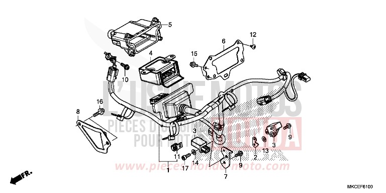 AIRBAG HARNESS for GL1800 CANDY ARDENT RED (R367B) from 2019