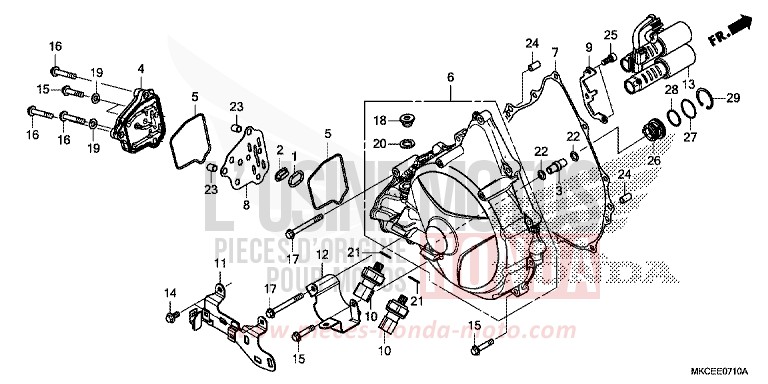 CLUTCH CASE (DCT) for GL1800 DARKNESS BLACK METALLIC (NH463) from 2019
