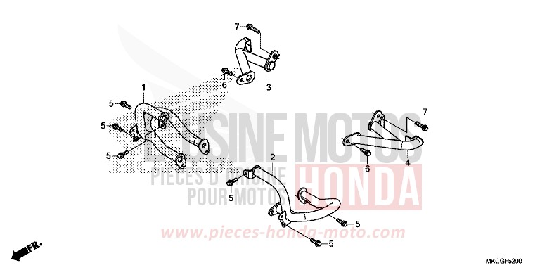 ENGINE GUARD for GL1800 PEARL GLARE WHITE (NHB53E) from 2020