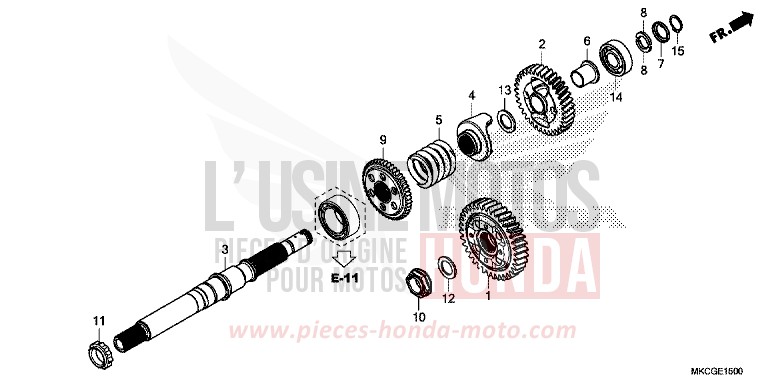 OUTPUT SHAFT for GL1800 CANDY ARDENT RED (R367B) from 2020