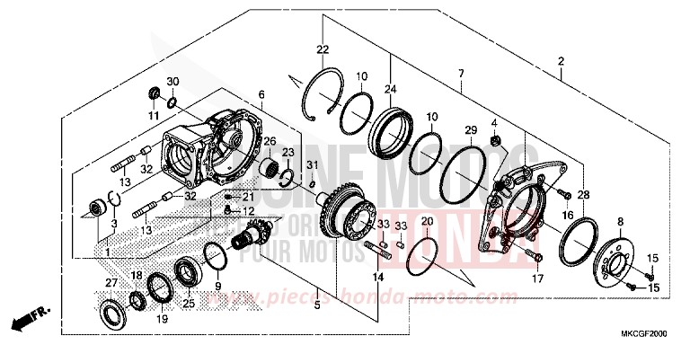FINAL DRIVEN GEAR for GL1800 CANDY ARDENT RED (R367B) from 2020