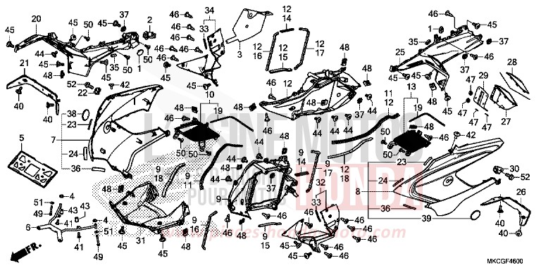 AIRBAG MODULE for GL1800 CANDY ARDENT RED (R367B) from 2020