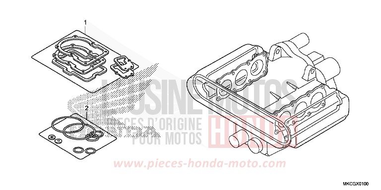 GASKET KIT A for GL1800 DARKNESS BLACK METALLIC (NH463D) from 2020