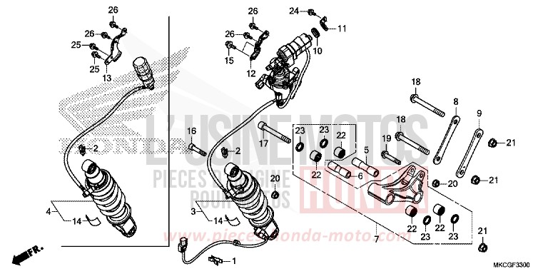 REAR CUSHION for GL1800 DARKNESS BLACK METALLIC (NH463D) from 2020
