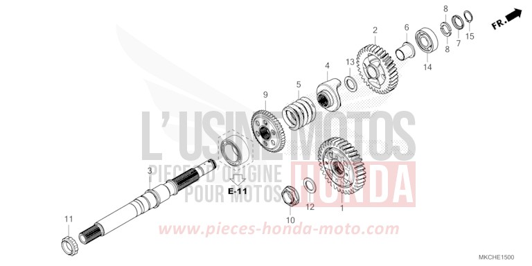 OUTPUT SHAFT for GL1800 CANDY ARDENT RED (R367B) from 2021