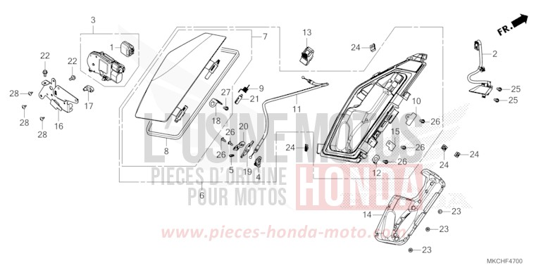 POCKET for GL1800 CANDY ARDENT RED (R367B) from 2021