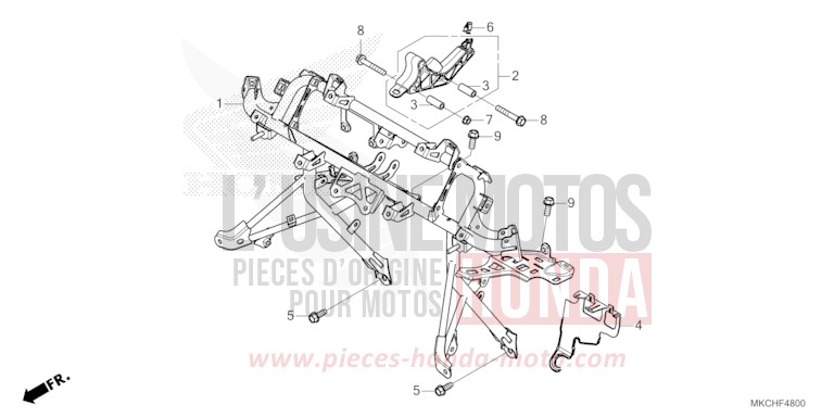 COWL STAY for GL1800 CANDY ARDENT RED (R367B) from 2021