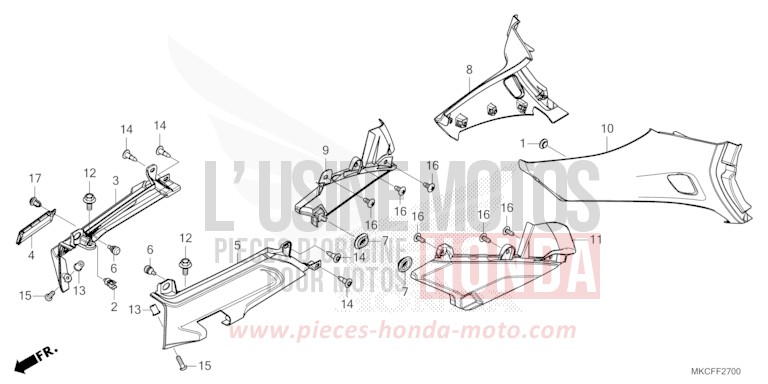 SIDE COVER for GL1800 GUNMETAL BLACK METLLIC (NHC52B) from 2022