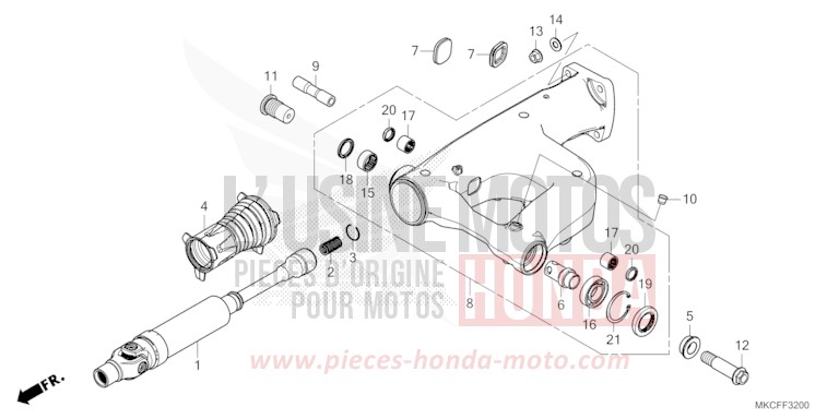 SWINGARM for GL1800 GUNMETAL BLACK METLLIC (NHC52B) from 2022