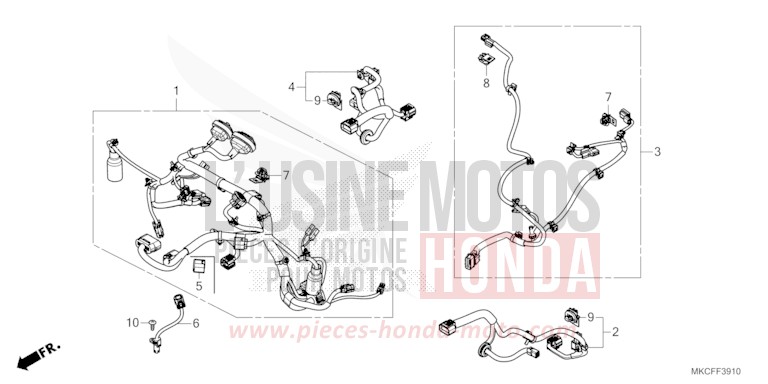 SUB HARNESS for GL1800 GUNMETAL BLACK METLLIC (NHC52B) from 2022