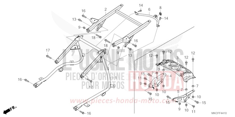 LUGGAGE RACK for GL1800 GUNMETAL BLACK METLLIC (NHC52B) from 2022