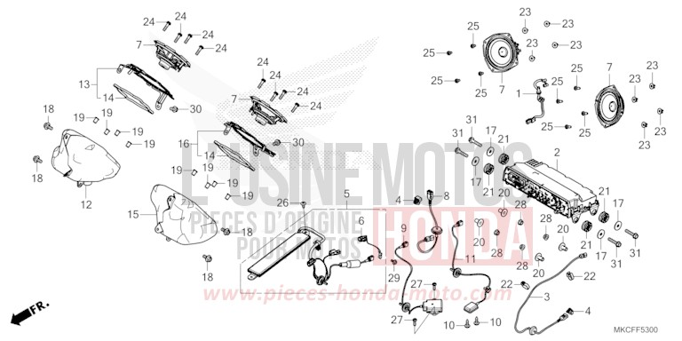AUDIO UNIT for GL1800 GUNMETAL BLACK METLLIC (NHC52B) from 2022