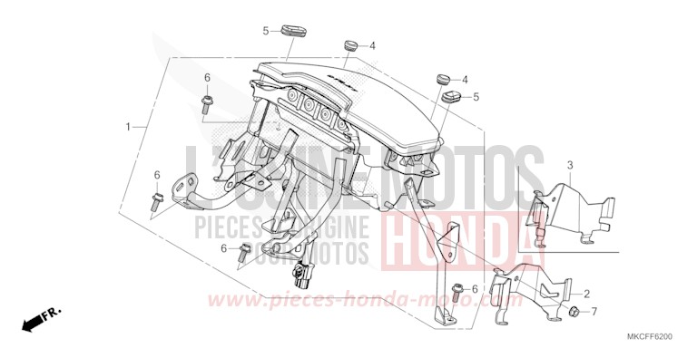AIRBAG MODULE for GL1800 GUNMETAL BLACK METLLIC (NHC52B) from 2022