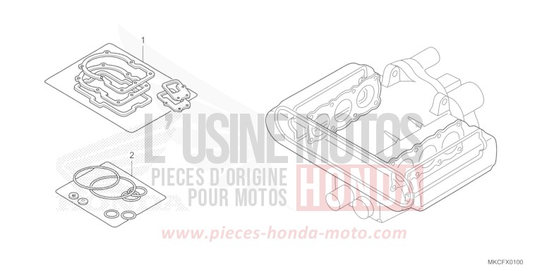 GASKET KIT A for GL1800 GLINT WAVE BLUE METALLIC (B197H) from 2022