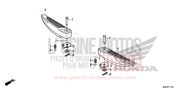 PILLION STEP for NSS125AD MAT CYNOS GRAY METALLIC (NH312N) from 2017