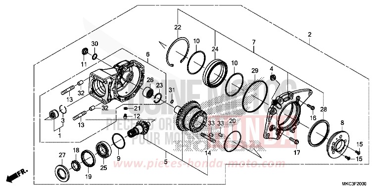 FINAL DRIVEN GEAR for GL1800 CANDY ARDENT RED (R367) from 2018