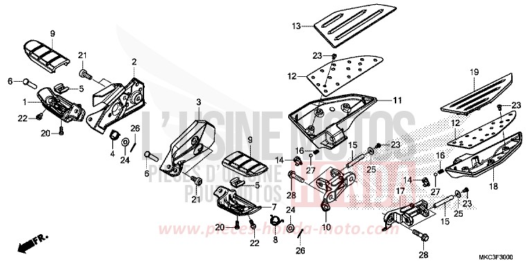 STEP for GL1800 CANDY ARDENT RED (R367) from 2018