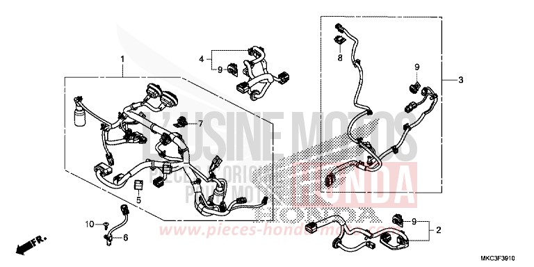 SUB HARNESS for GL1800 CANDY ARDENT RED (R367) from 2018
