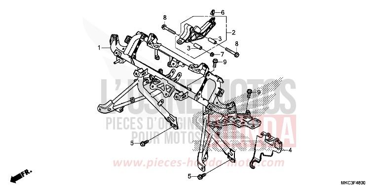 COWL STAY for GL1800 PEARL GLARE WHITE (NHB53) from 2018