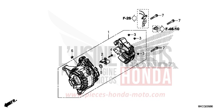 GENERATOR for GL1800 CANDY ARDENT RED (R367) from 2020
