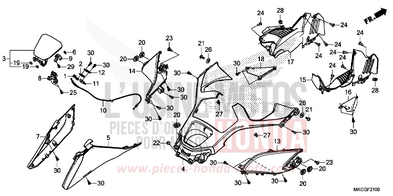 SHELTER for GL1800 CANDY ARDENT RED (R367) from 2020
