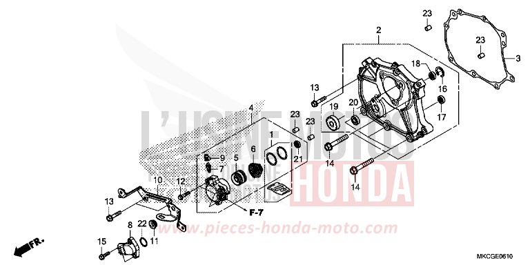 SHIFTING COVER for GL1800 DARKNESS BLACK METALLIC (NH463) from 2020