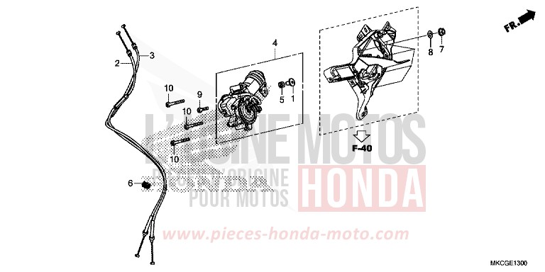 ACTUATOR ASSY., REVERSE SHIFT for GL1800 DARKNESS BLACK METALLIC (NH463) from 2020