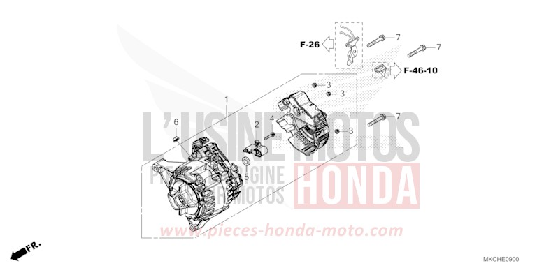GENERATOR for GL1800 GUNMETAL BLACK METLLIC (NHC52B) from 2021
