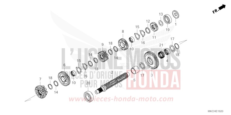 TRANSMISSION (COUNTERSHAFT) for GL1800 GUNMETAL BLACK METLLIC (NHC52B) from 2021