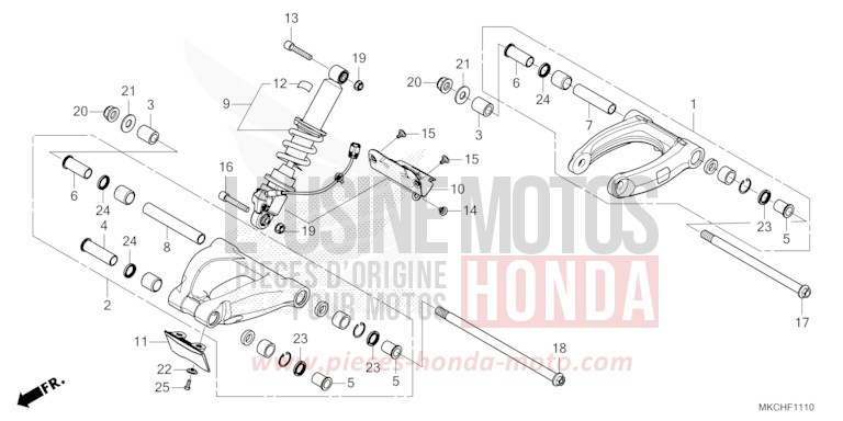 CUSHION ARM for GL1800 GUNMETAL BLACK METLLIC (NHC52B) from 2021