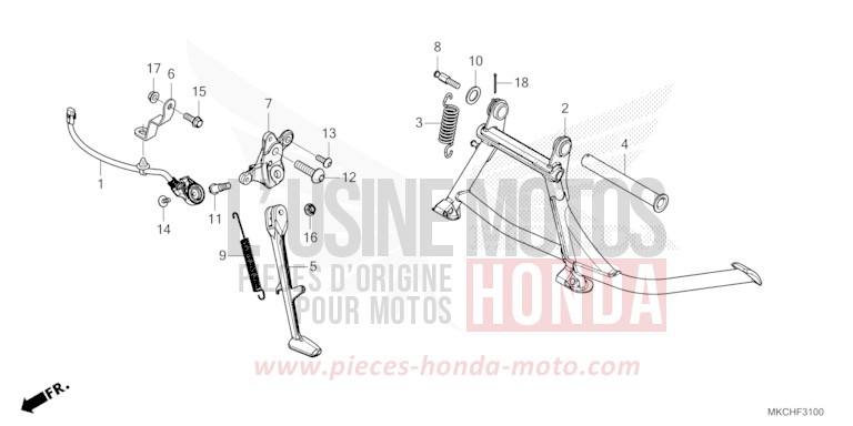 STAND for GL1800 GUNMETAL BLACK METLLIC (NHC52B) from 2021