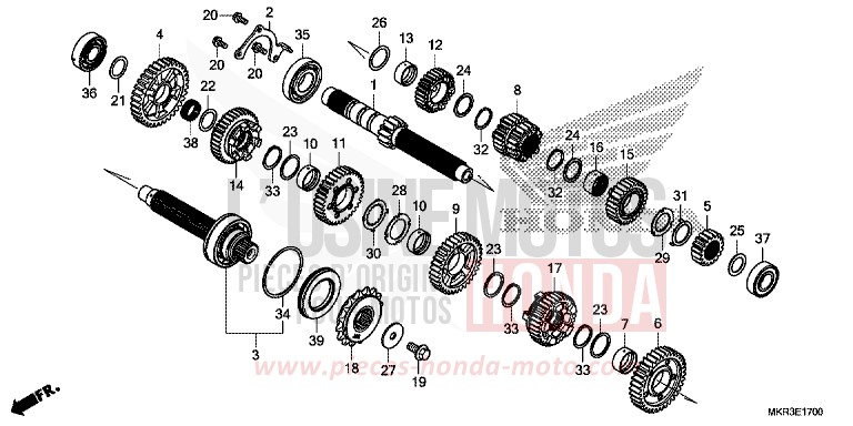 TRASMISSIONE per CBR1000SP GRAND PRIX RED (R380) del 2020