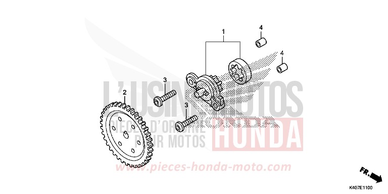 OIL PUMP for NSS125AD MAT CARNELIAN RED METALLIC (R384) from 2019