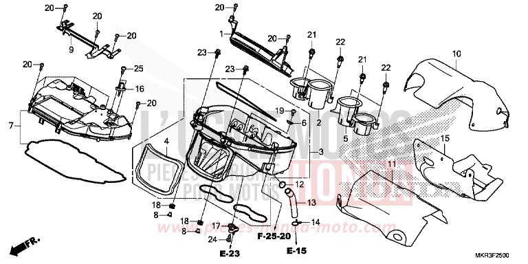 AIR CLEANER for CBR1000SP GRAND PRIX RED (R380) from 2020