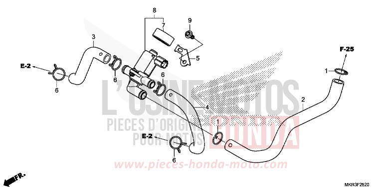 AIR INJECTION CONTROL VALVE for CBR1000SP GRAND PRIX RED (R380) from 2020