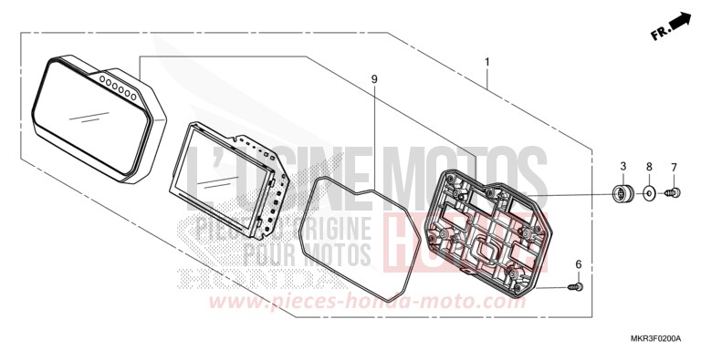 CONTACHILOMETRI per CBR1000SP MAT PEARL MORION BLACK (NHC33) del 2020
