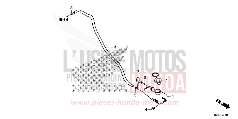 RESERVE TANK (NSS125ADK) for NSS125AD MAT CYNOS GRAY METALLIC (NH312) from 2019