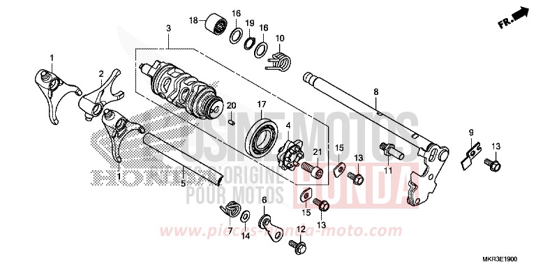 GEARSHIFT DRUM for CBR1000ST GRAND PRIX RED (R380) from 2020