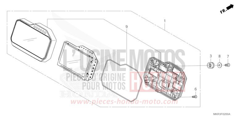 METER for CBR1000ST GRAND PRIX RED (R380) from 2020