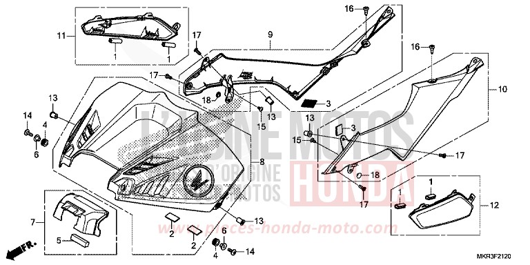 SHELTER for CBR1000ST GRAND PRIX RED (R380) from 2020