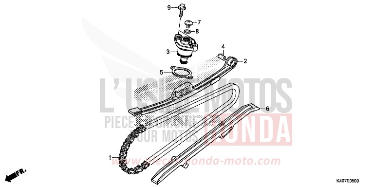 CAM CHAIN/TENSIONER for NSS125AD MAT PEARL COOL WHITE (NHB44) from 2019