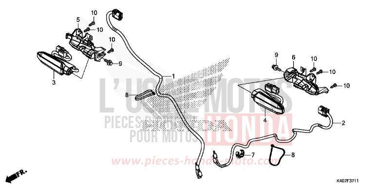 FRONT WINKER (NSS125ADK) for NSS125AD MAT LUSENT SILVER METALLIC (NHC09) from 2019
