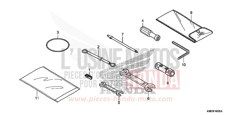 TOOL for CBF125N NOIR (NH1) from 2018
