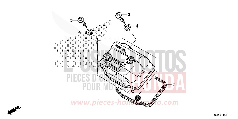 CYLINDER HEAD COVER for CB125R CANDY CHROMOSPHERE RED (R381) from 2018