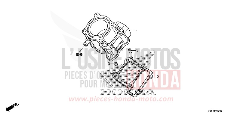 CYLINDER for CB125R CANDY CHROMOSPHERE RED (R381) from 2018
