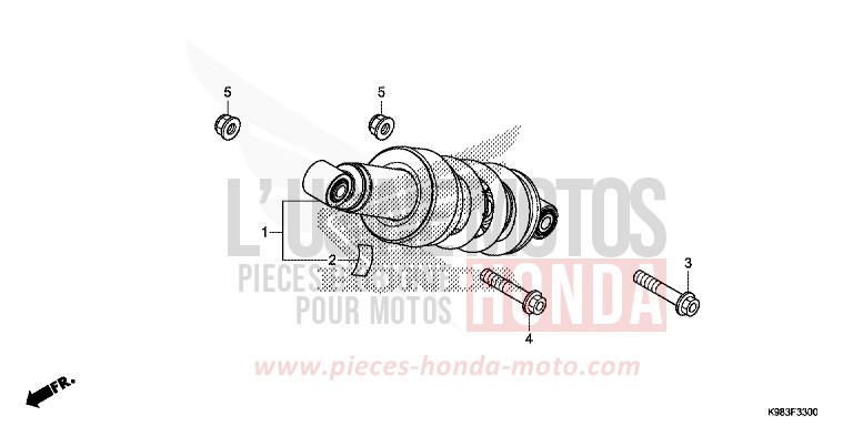 REAR CUSHION for CBF125N CANDY CHROMOSPHERE RED (R381) from 2018