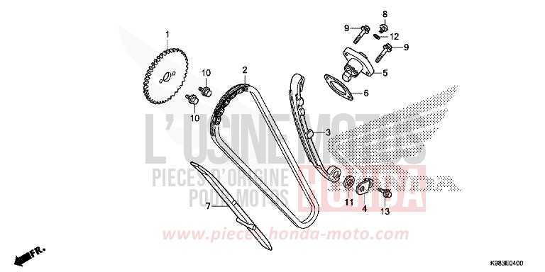 CAM CHAIN/TENSIONER for CB125R MAT AXIS GRAY METALLIC (NH303) from 2018
