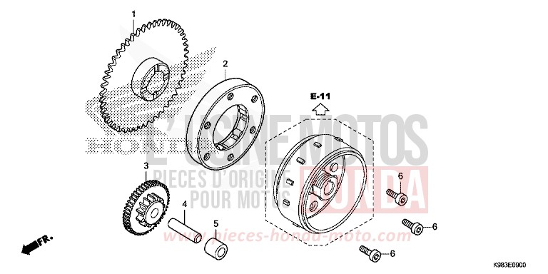STARTING CLUTCH for CB125R MAT AXIS GRAY METALLIC (NH303) from 2018
