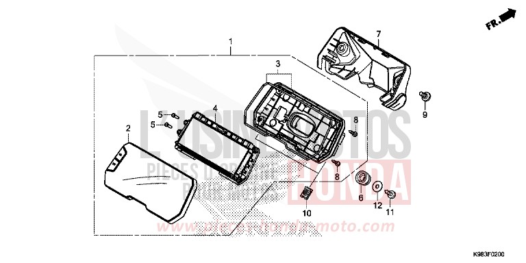 METER for CBF125N MAT AXIS GRAY METALLIC (NH303) from 2018